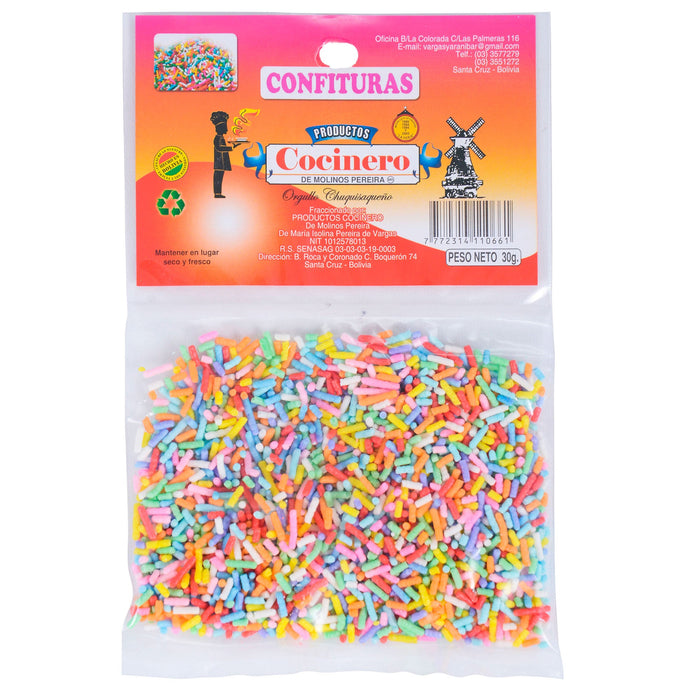 Confituras De Colores Cocinero Bolsita X 30G
