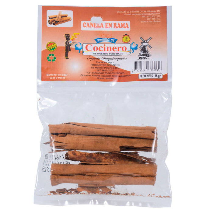 Canela En Rama Cocinero Bolsita X 15G