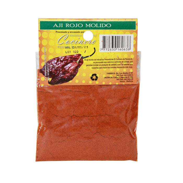Ají Rojo Molido Cocinero Bolsa X 30/50G