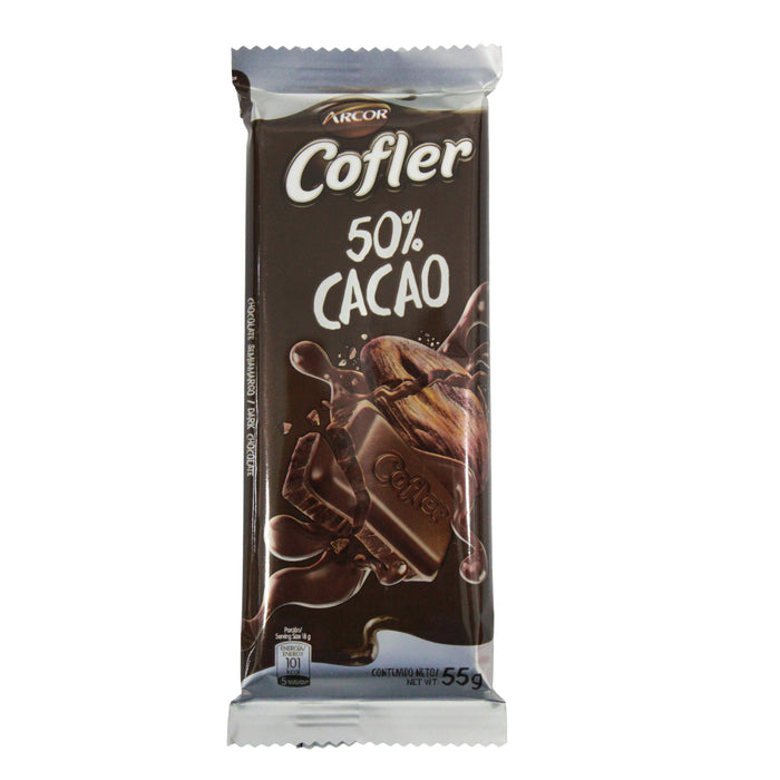 Cofler Chocolate Semiamargo 50% Cacao X 55G