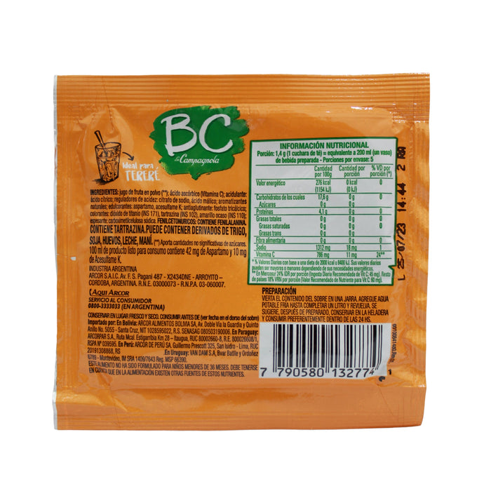 Bc La Campagnola Refresco Sobre Naranja X 7G