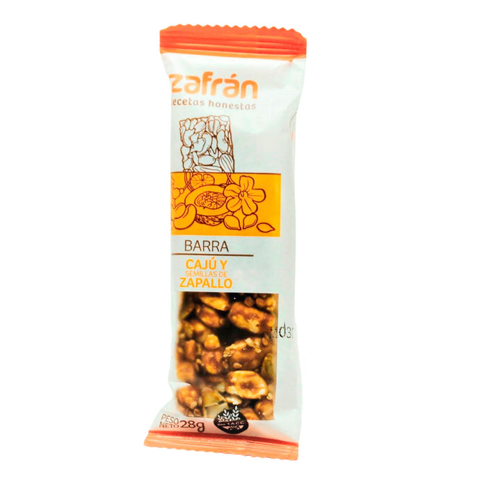 Zafran barras caju y semillas de zapallo x 28gr