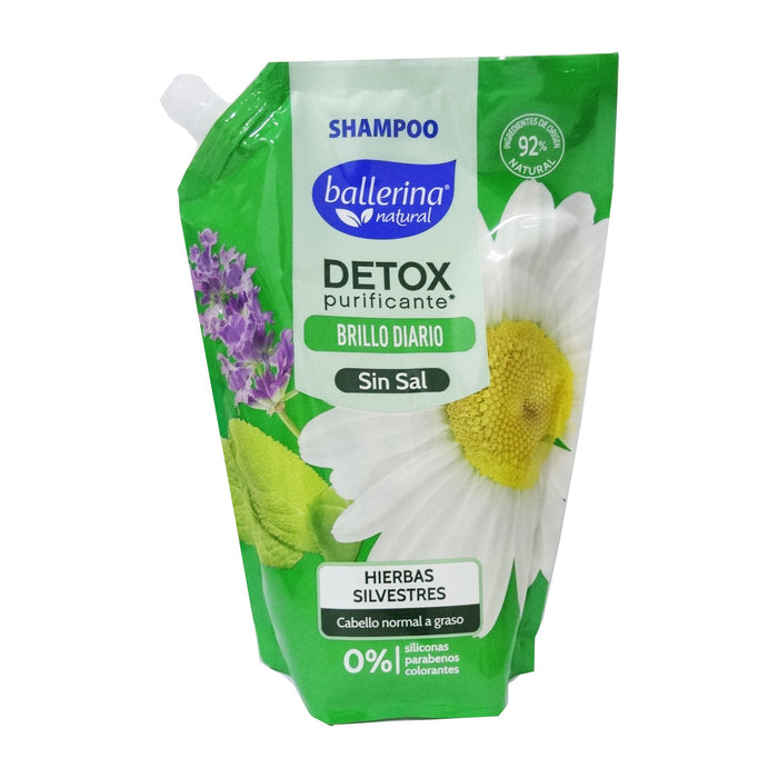 Ballerina shampoo doypack detox purificante sin sal x 900ml
