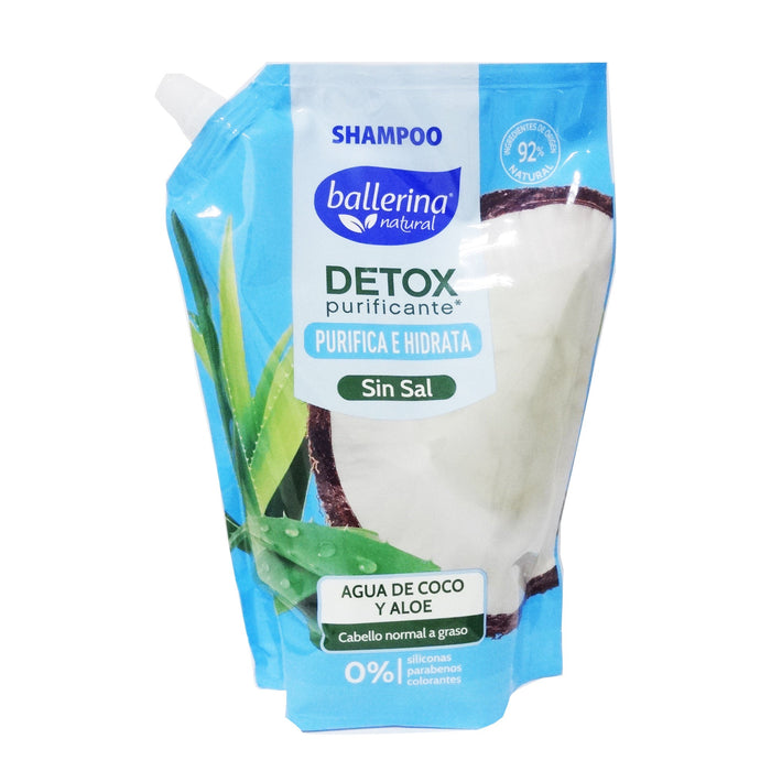 Ballerina shampoo doypack detox purificante sin sal x 900ml