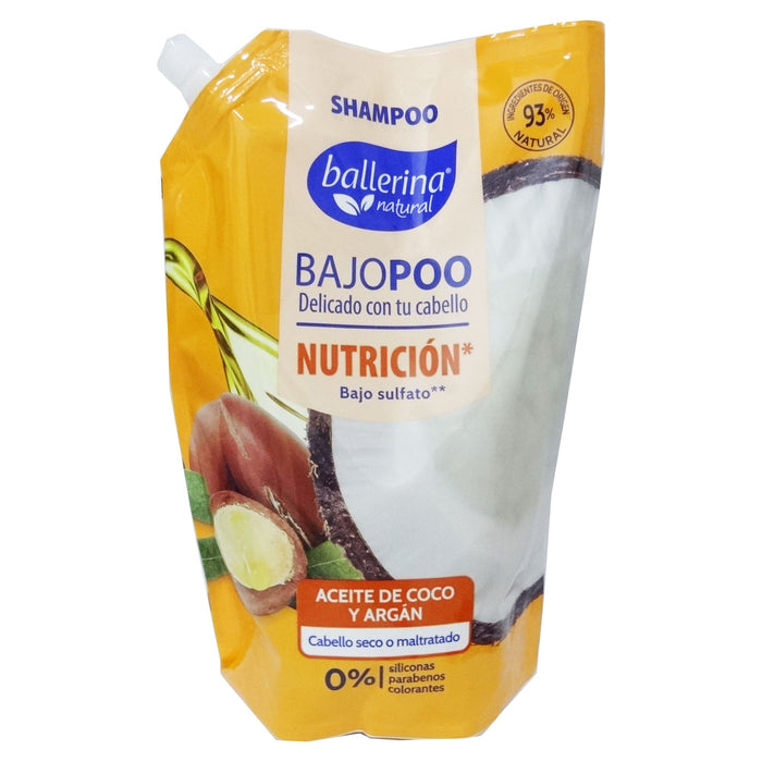 Ballerina shampoo doypack bajopoo nutricio x 900ml