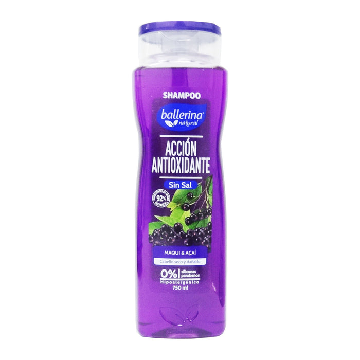 Ballerina shampoo accion antioxidante sin sal x 750ml