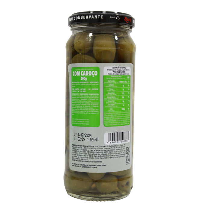 Zaeli aceituna verde con carozo x 200gr