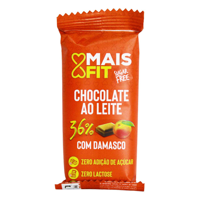 Mais fit barra de chocolate con leche cacao con damasco x 23gr