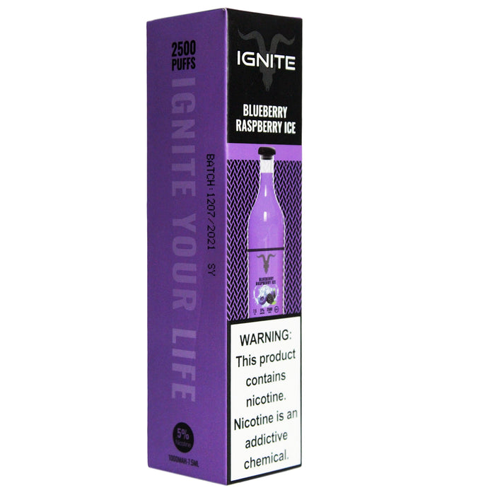 Ignite Vape Blueberry Raspberry Ice 2500 Puffs