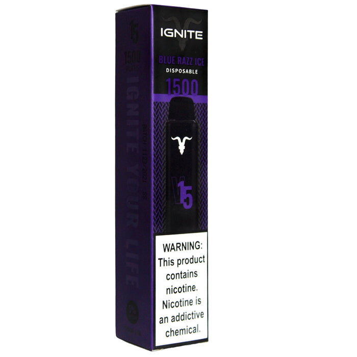Ignite Vape V15 Blue Razz Ice 1500 Puffs