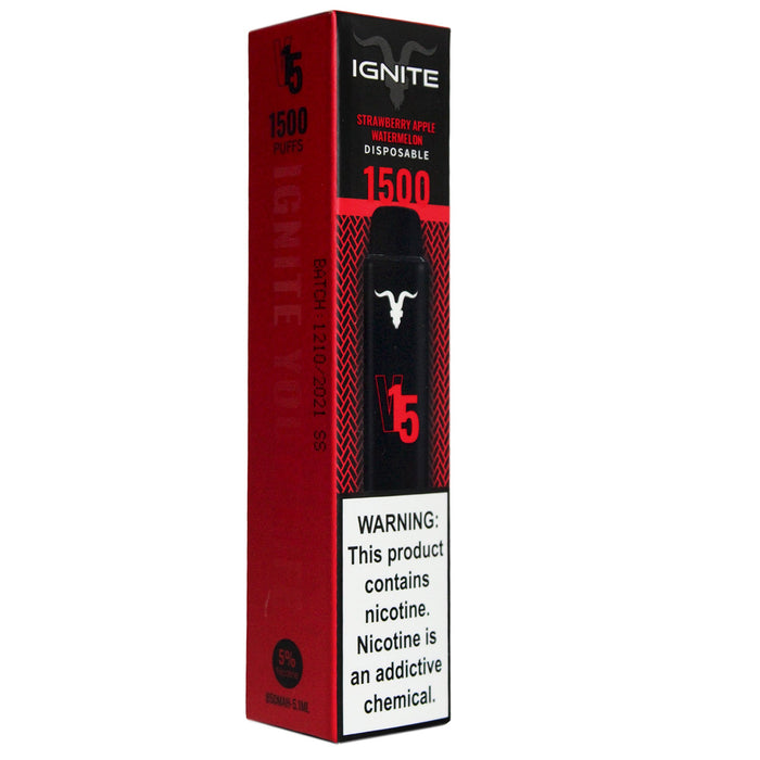 Ignite Vape V15 Strawberry Apple Watermelon 1500 Puffs