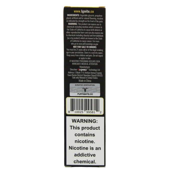 Ignite banana ice 800puffs cigarrillo electronico